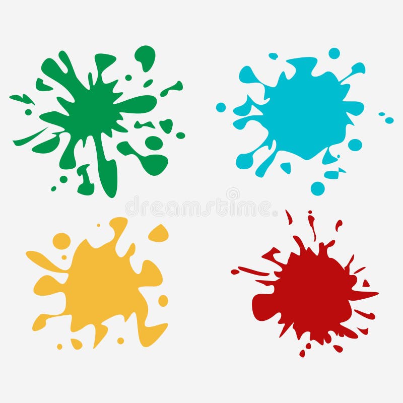 Splatters coloridos da pintura ilustração stock Splatters coloridos da pintura ilustração stock