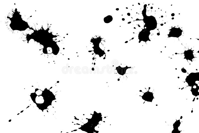 Ink splatters on white background. Ink splatters on white background