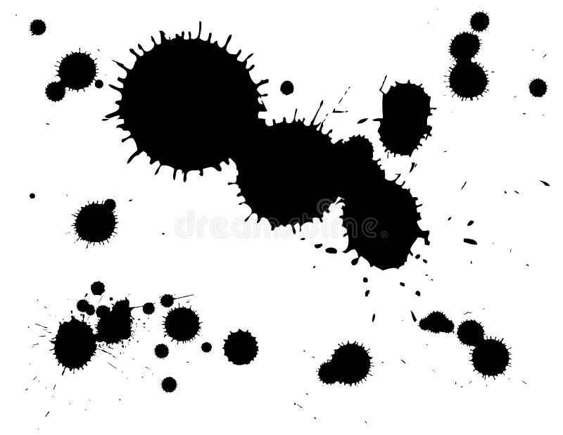 Ink splats grouped and to be used as brushes, paint splatters, backgrounds or blood stains etc. Ink splats grouped and to be used as brushes, paint splatters, backgrounds or blood stains etc.