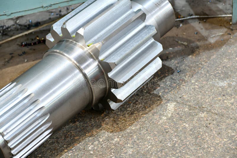 Splined Shaft Gear after Cutting a Tooth on a Gear Cutting Machine