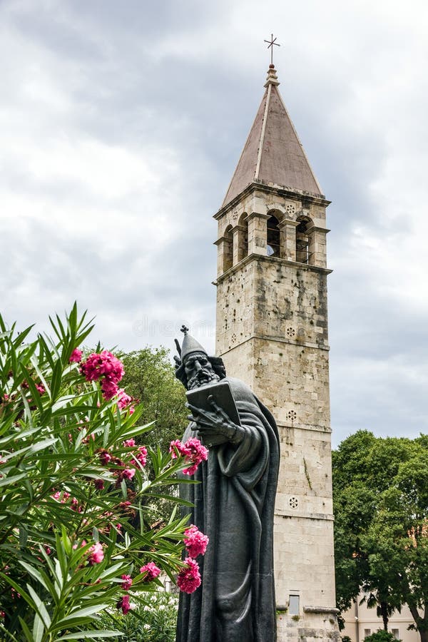 Split, Croatia. Statue of Gregorius of Nin royalty free stock photo Split, Croatia. Statue of Gregorius of Nin royalty free stock photo