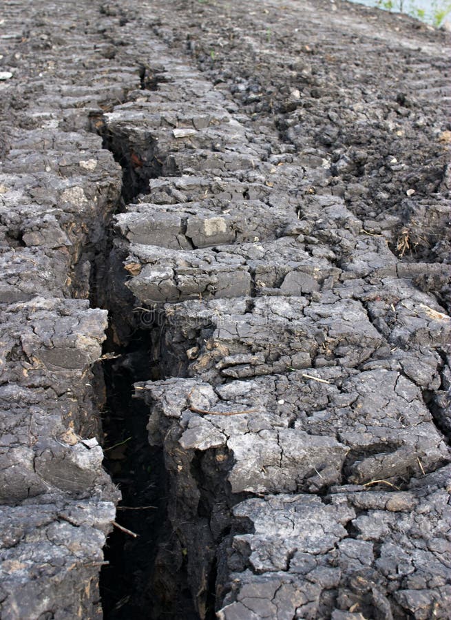 Split in earth stock photography