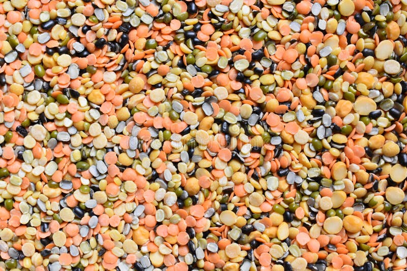 Mixed of Lentils Bio White Background Stock Image Image of plant