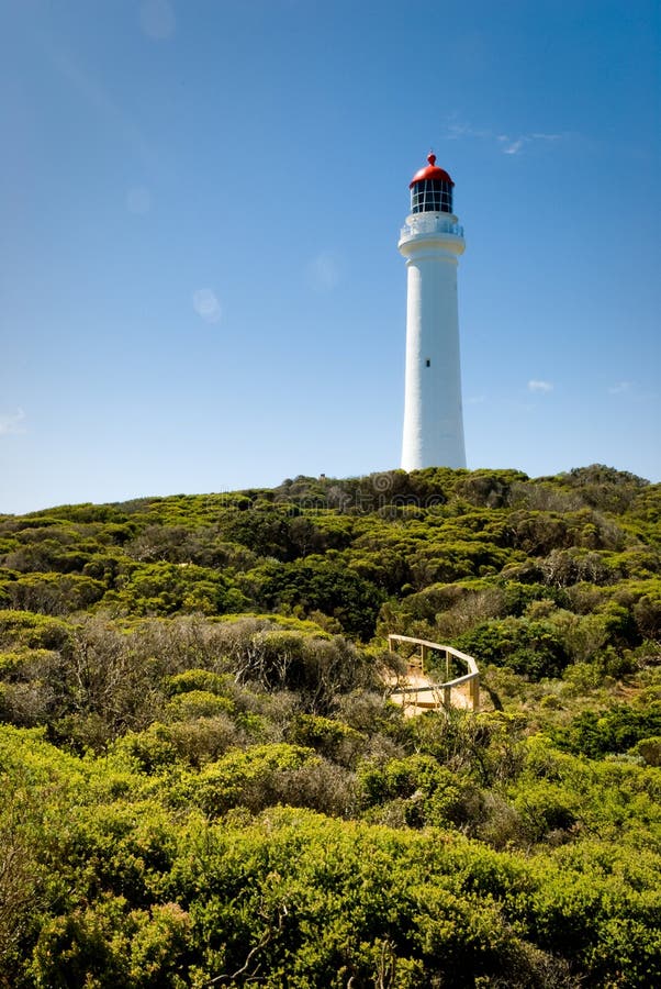 Split Point Lighthouse at Aireys Inlet, Australia stock photo