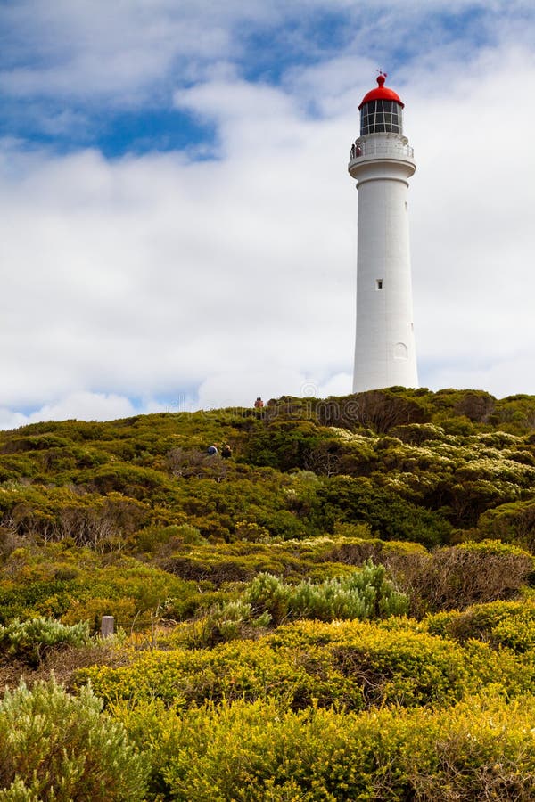 Split Point Lighthouse at Aireys Inlet by Great Ocean Rd royalty free stock photo