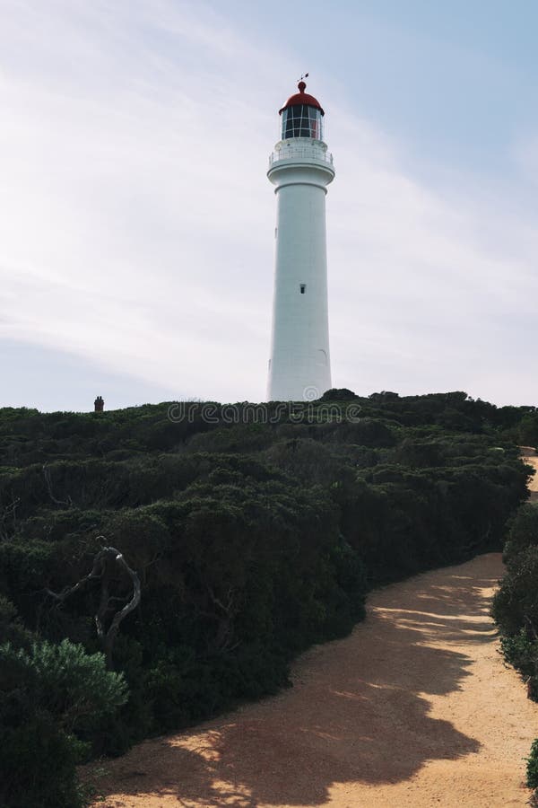 Split Point Lighthouse in Aireys Inlet. Stock Photo Image of beach