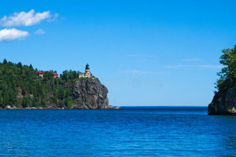 Split Rock Lighthouse on the north shore of Lake Superior near Duluth Minnesota royalty free stock photos