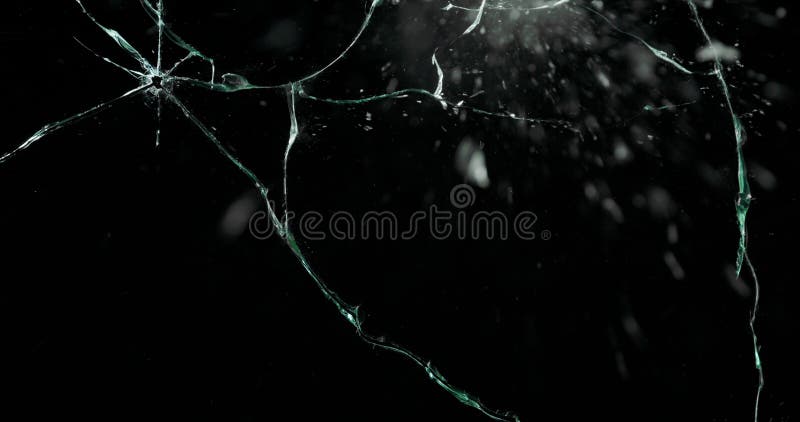 Broken cracks glass fracture effect texture isolated abstract black background. Bullet cracked window with big hole screen mirror weapon shot. Broken cracks glass fracture effect texture isolated abstract black background. Bullet cracked window with big hole screen mirror weapon shot.