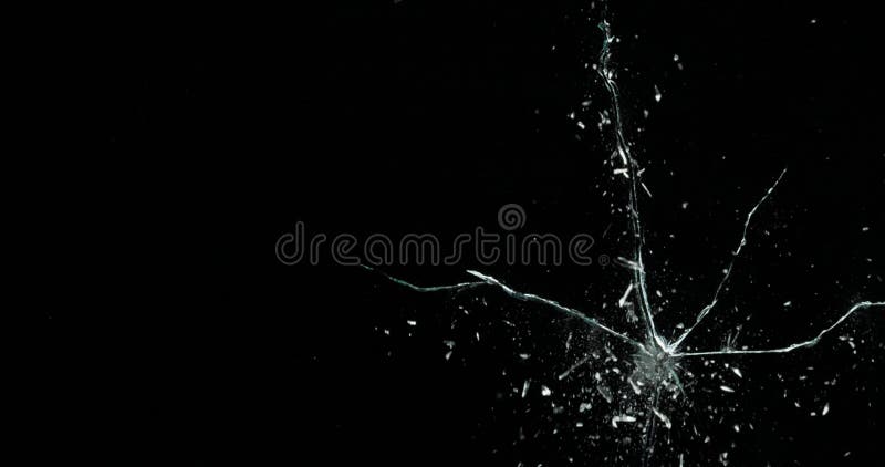 Broken cracks glass fracture effect texture isolated abstract black background. Bullet cracked window with big hole screen mirror weapon shot. Broken cracks glass fracture effect texture isolated abstract black background. Bullet cracked window with big hole screen mirror weapon shot.