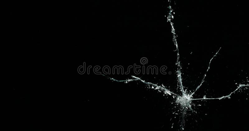 Broken cracks glass fracture effect texture isolated abstract black background. Bullet cracked window with big hole screen mirror weapon shot. Broken cracks glass fracture effect texture isolated abstract black background. Bullet cracked window with big hole screen mirror weapon shot.