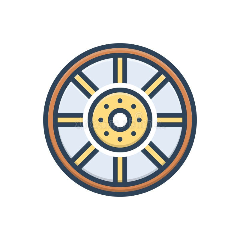 Color Illustration Icon for Spoke, Wheel and Gyre Stock Vector Illustration of vector, gyre