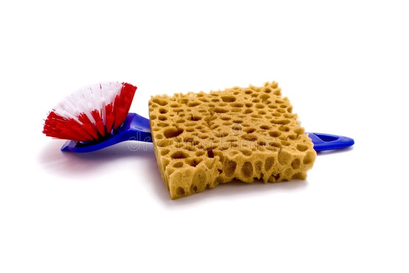 Sponge and brush stock image. Image of broom, healthcare 11403943