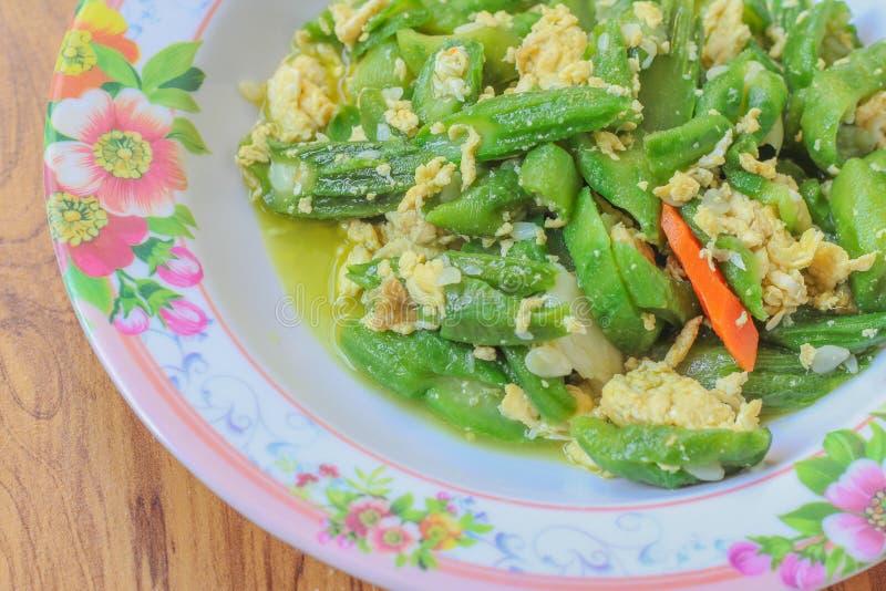 Sponge Gourd Fried with Egg Stock Photo Image of fruit, agriculture