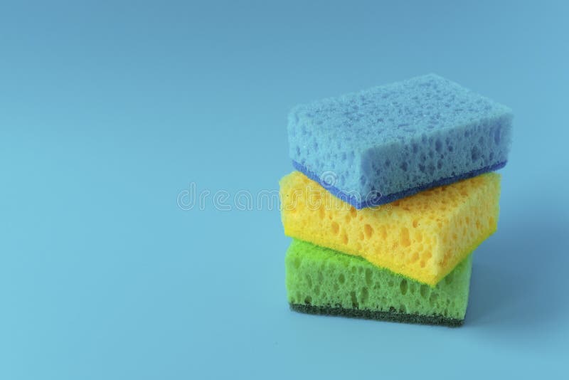 Sponge for Washing Dishes. Detergent for Washing Dishes Stock Image