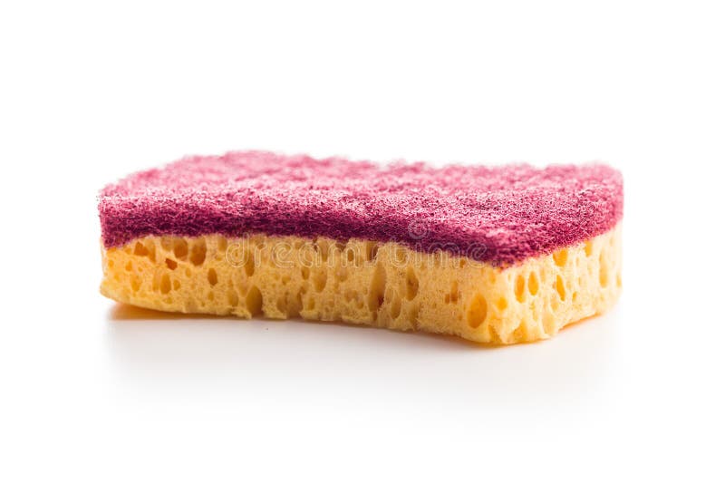 Sponge for washing dishes isolated on white background royalty free stock photos