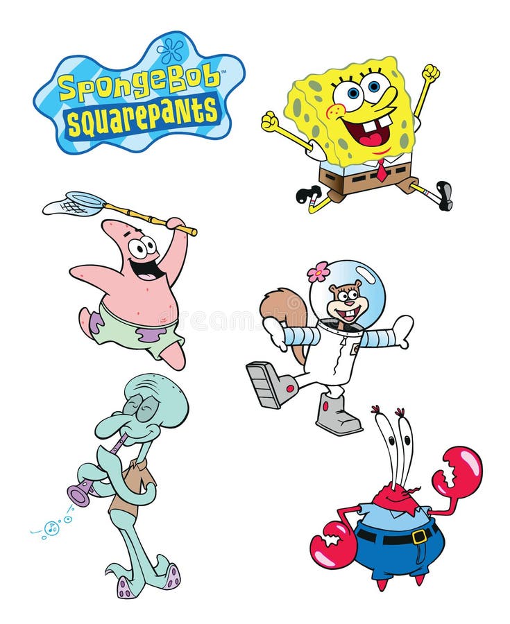 Spongebob Squarepants Characters Illustration Editorial Stock