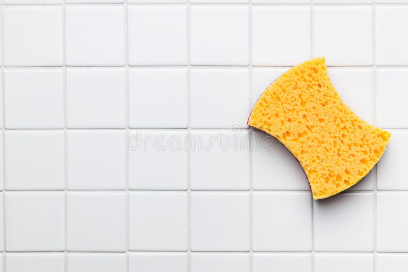 Sponges for washing dishes. Top view stock photos