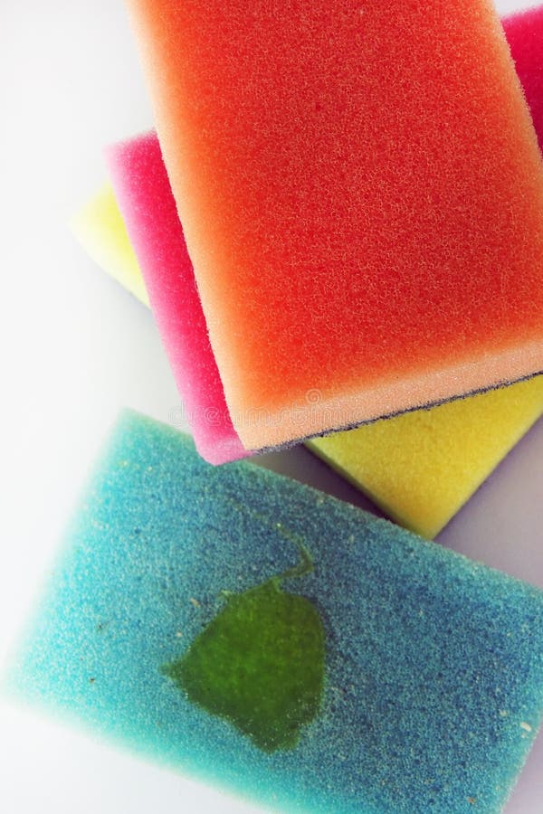Sponges for washing dishes stock photo. Image of bathroom 66712036