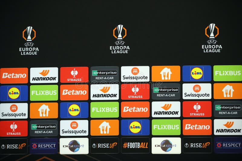 Sponsorer från uefa europa-ligan royaltyfri bild
