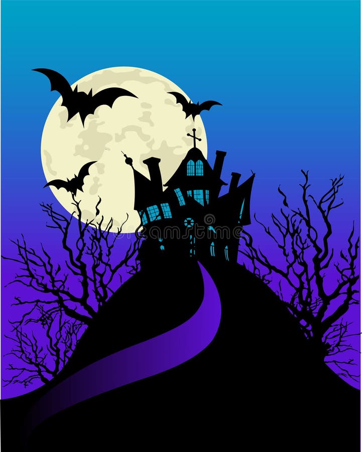 Spookhuis flayer vector illustratie Spookhuis flayer vector illustratie