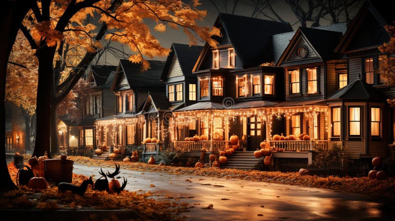 A spooky and atmospheric Halloween Illustration stock illustration