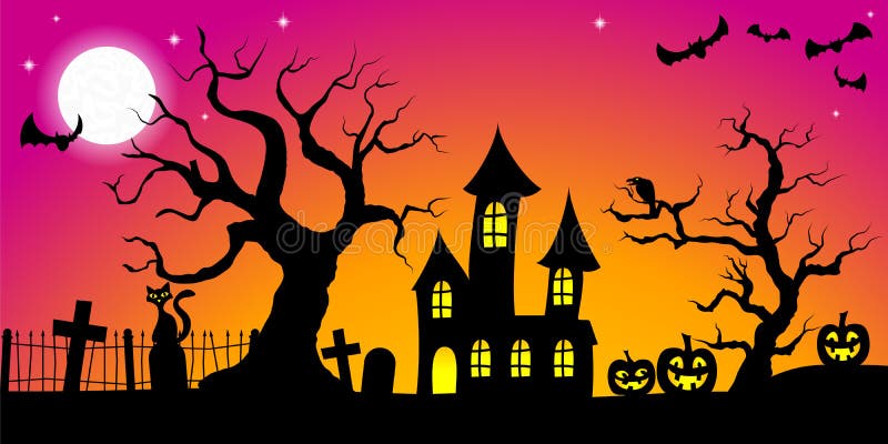 Spooky halloween background royalty free illustration