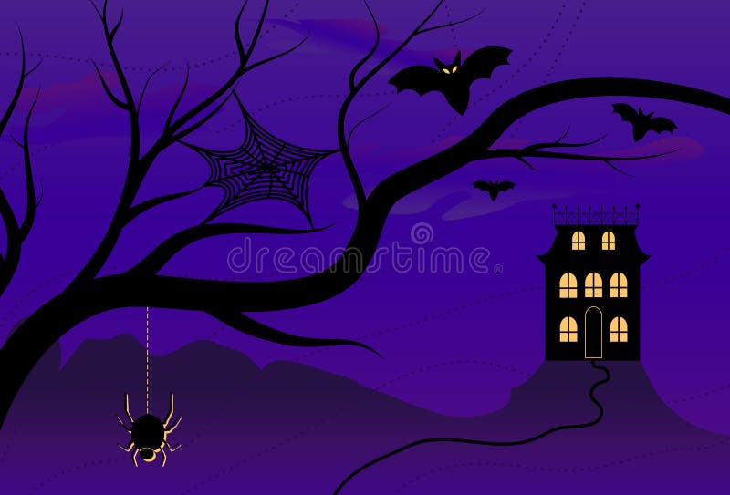 Spooky Halloween House vector illustration