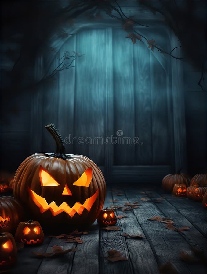 Spooky Halloween Night Blank Party Poster Background royalty free illustration