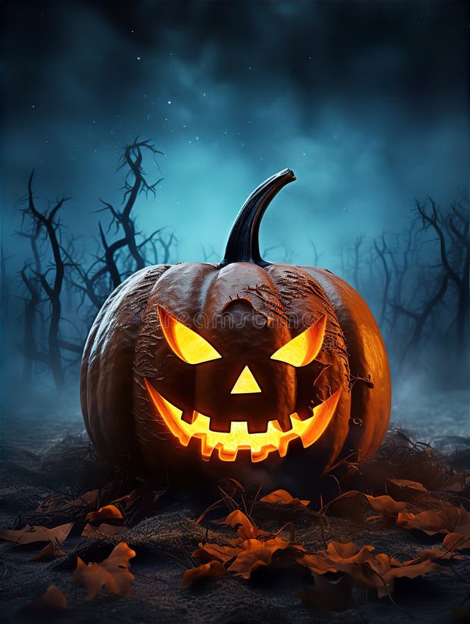 Spooky Halloween Night Blank Party Poster Background royalty free illustration