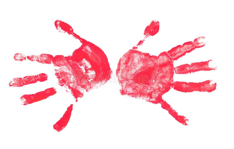 Spooky hands print over white royalty free stock image Spooky hands print over white royalty free stock image