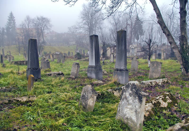 Spooky old graveyard