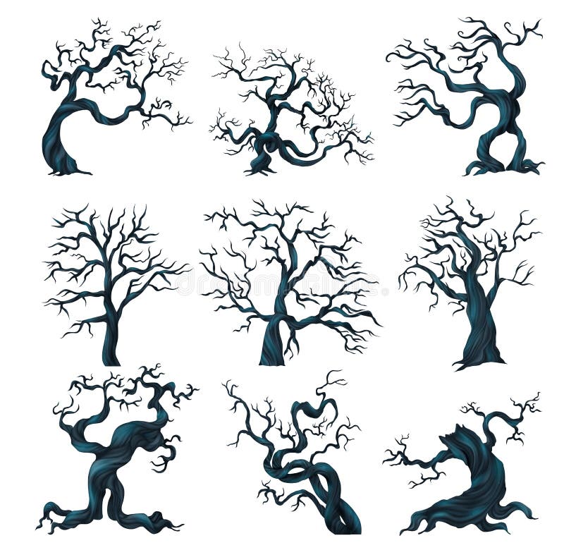 Isolated Creepy Death Trees Stock Illustrations – 78 Isolated Creepy ...