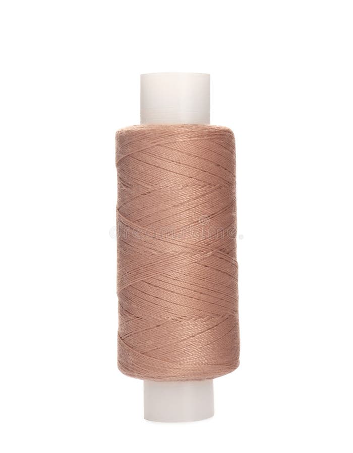 Spool of Pale Pink Sewing Thread Isolated on White Stock Photo Image of pale, handicraft
