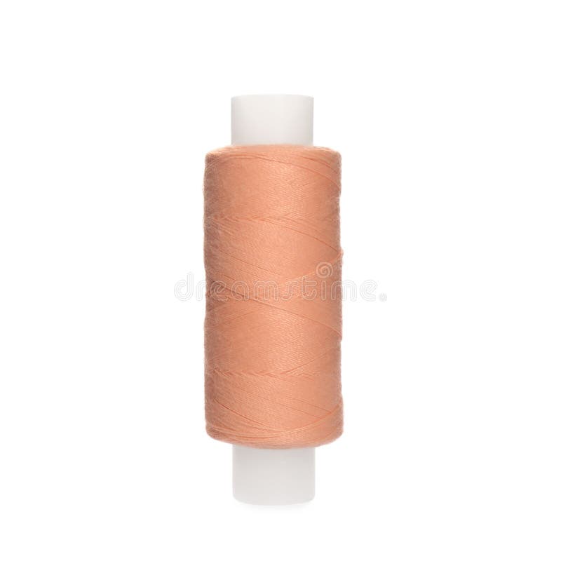 Spool of Pink Sewing Thread Isolated on White Stock Photo Image of