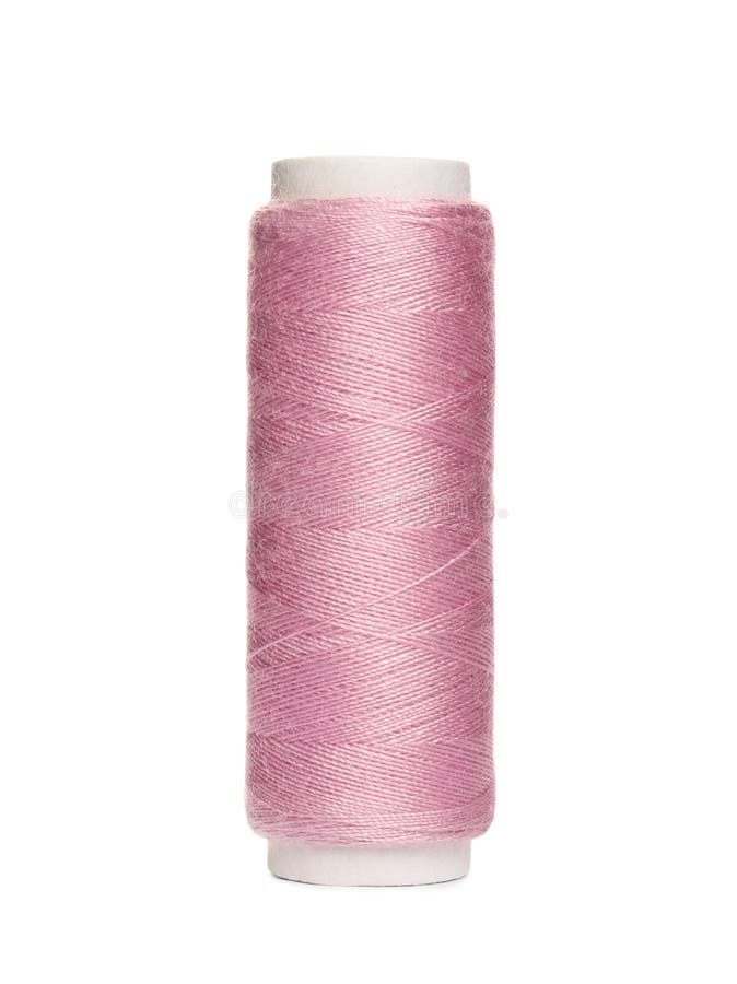 Spool of Pink Sewing Thread Isolated on White Stock Photo Image of garment, bright 232088184