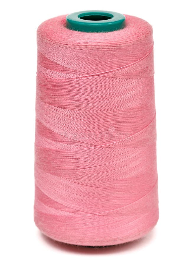 Spool of Pink Sewing Threads Isolated on White Background Stock Photo Image of cotton