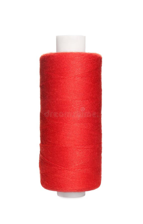 Spool of Red Sewing Thread Isolated on White Stock Photo Image of garment, sewing 234321694