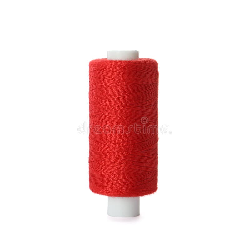 Spool of Red Sewing Thread Isolated on White Stock Image Image of handmade, contemporary