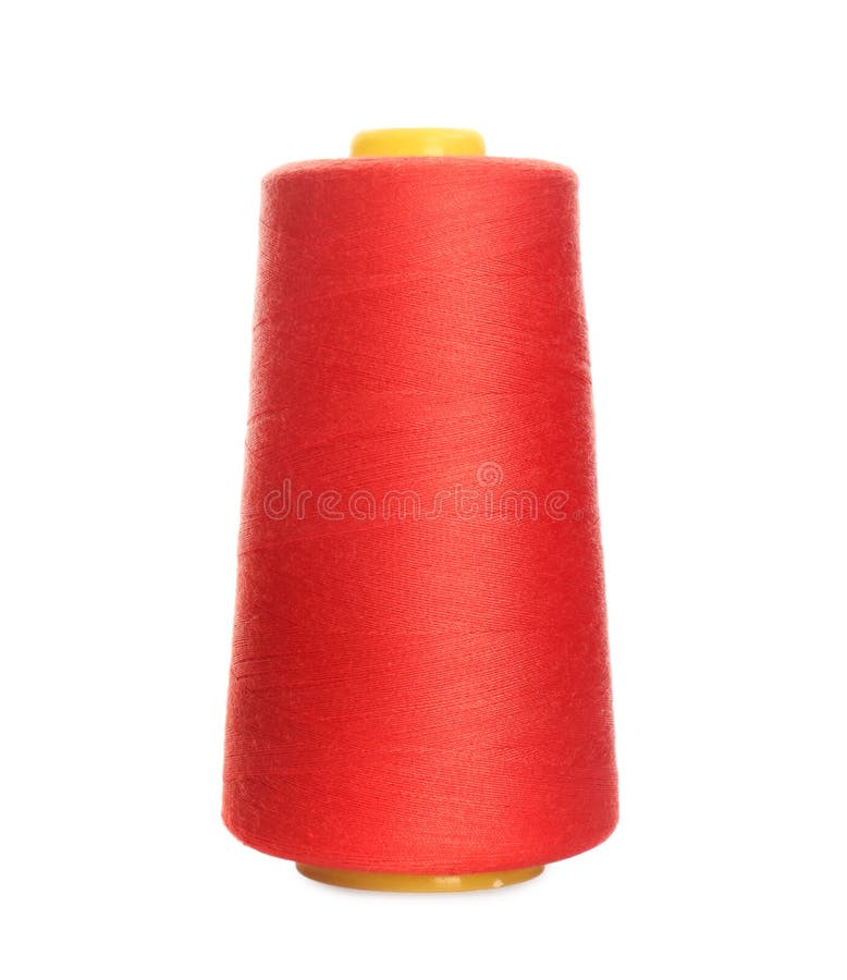 Spool of Red Sewing Thread Isolated on White Stock Image Image of apparel, garment 233360227