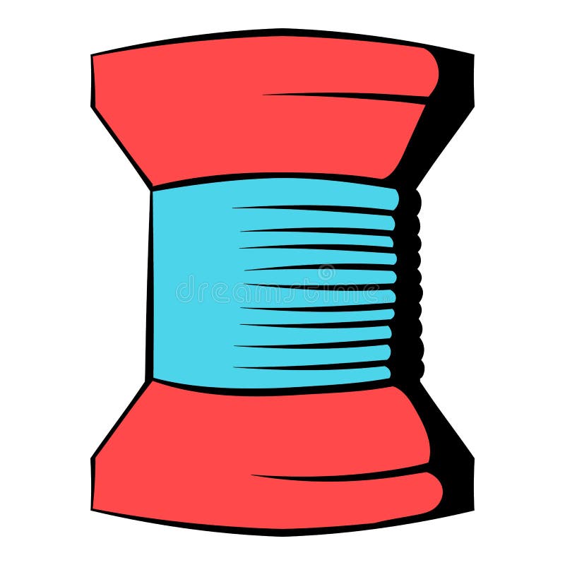 Spool of Red Thread for Sewing Cartoon Icon Stock Vector - Illustration of  repair, needle: 79695869