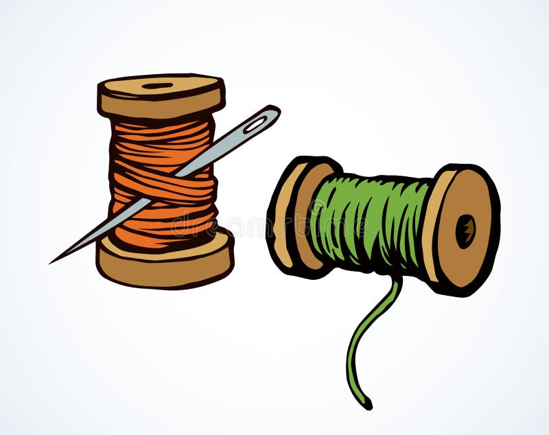 Spool Of Thread. Vector Drawing Stock Vector - Illustration of item ...