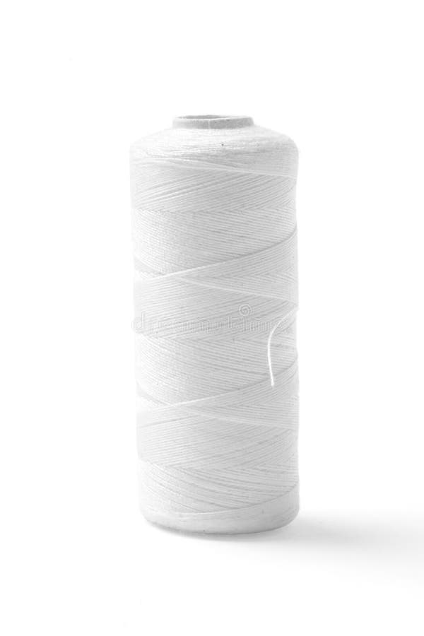 Spool of White Thread on White Stock Image Image of rows, roll 178438421