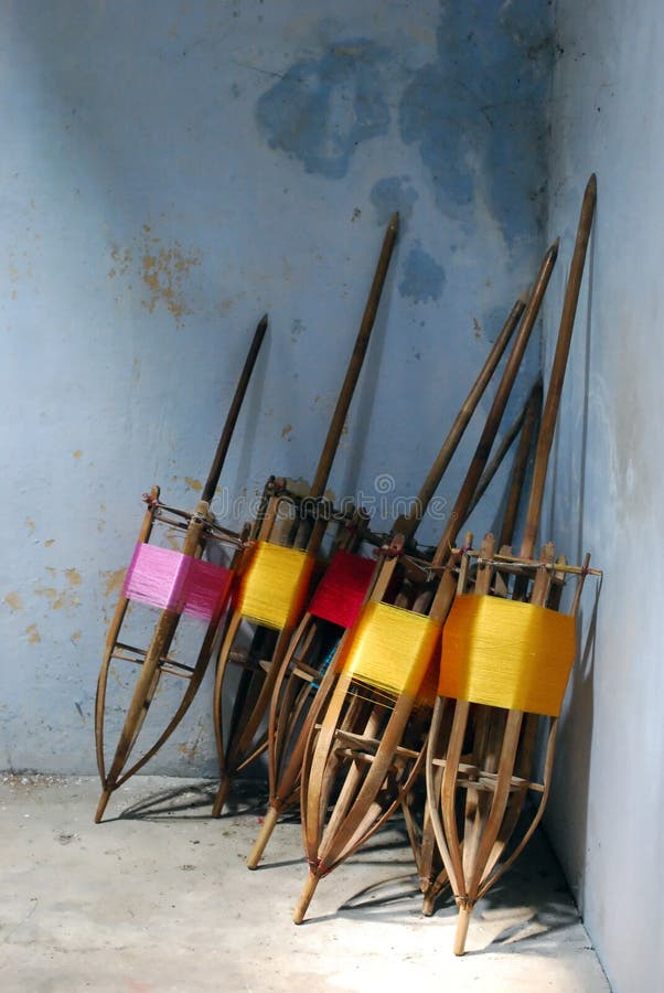 Spools of Silk Thread royalty free stock images