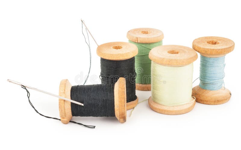 Spools of thread with needle