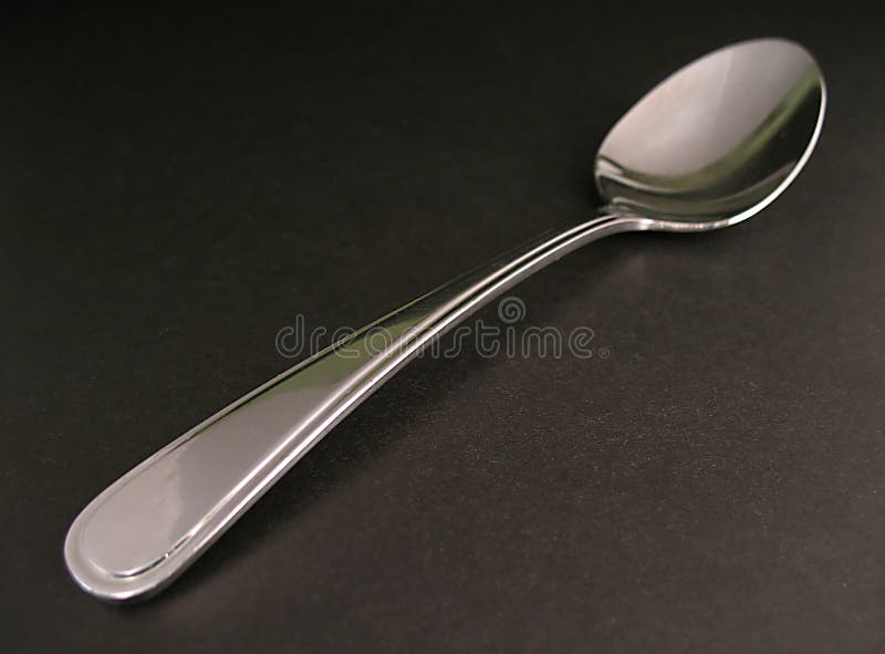 Spoon on black