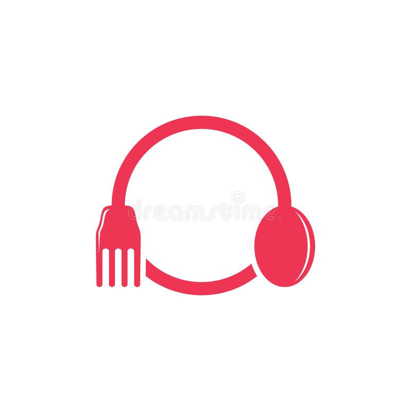 Spoon Fork Circle Geometric Decoration Vector Stock Vector