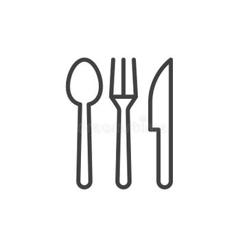 Knife Fork Outline Stock Illustrations – 20,139 Knife Fork Outline ...