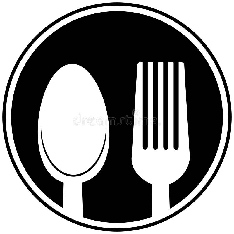 Spoon and Fork Symbol stock vector. Illustration of fork 72948891