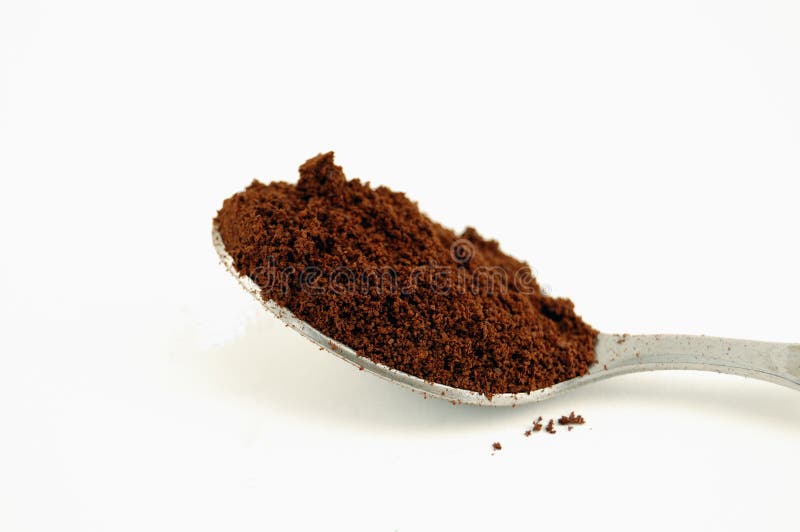 Spoon Full Of Coffee Powder Stock Photo Image of dilutable, metal