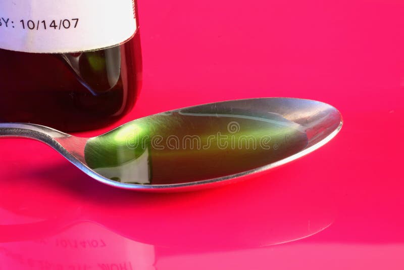Spoon Full of Green Cough Syrup Stock Photo Image of mouth, cough